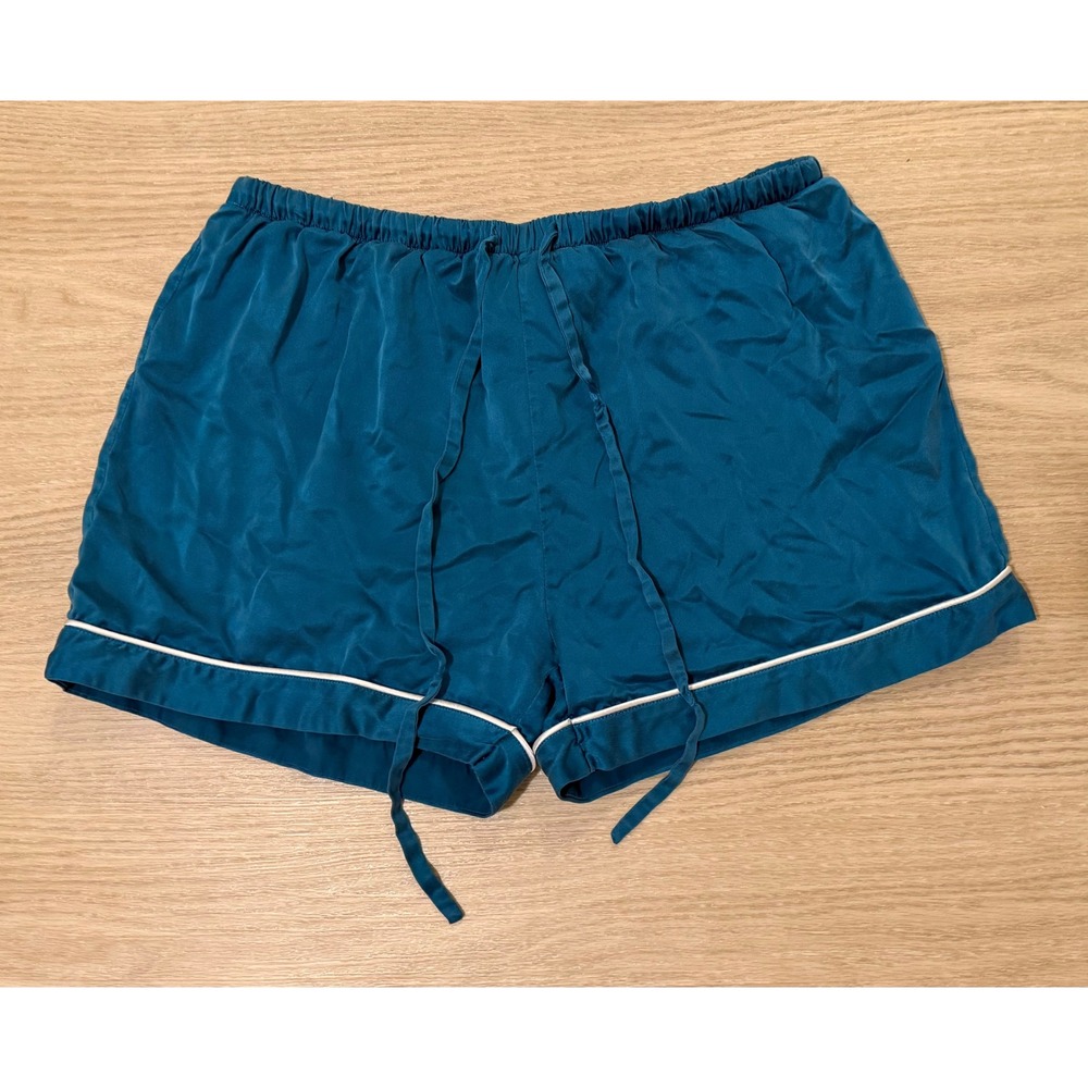 LILYSILK 22mm Mulberry Silk Pajama Shorts Women S Teal Loungewear Luxury